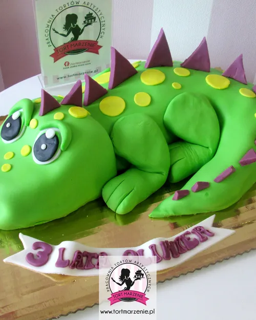 Tort Rzeźbiony 3D Dinozaur T-Rex