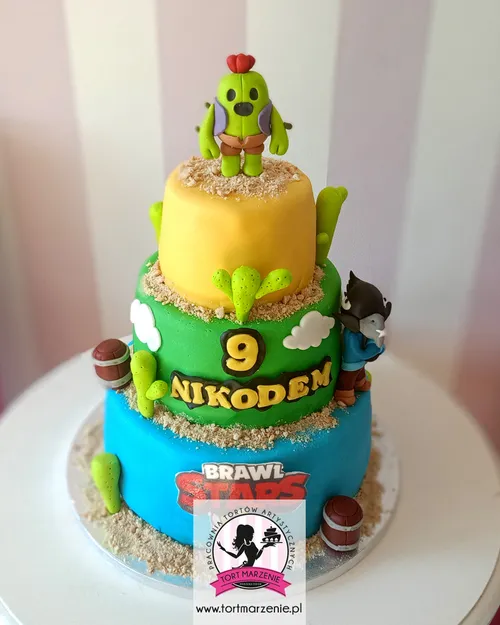 Tort Bajkowy Brawl Stars Leon